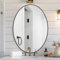 LunaMirror Oval Wandspiegel 51 x 71 cm Badspiegel Schwarzer Spiegel Modernes Design Dekorativer Wand Spiegel für Schlafzimmer, Eingangsbereich, Wohnzimmer, Flur