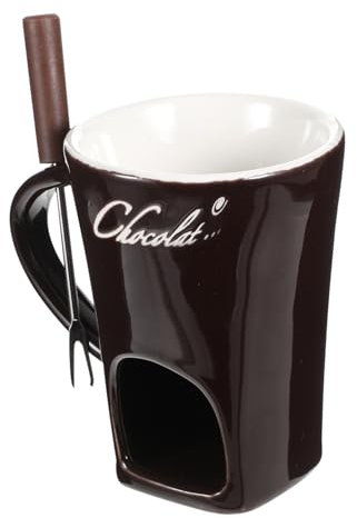 CIYODO 1 Unidades Crisol para Fondue de Chocolate Mini Tazas de Café Fondue de Mantequilla Mini Cazuela Fondue Fabricante de Fondue Pequeña Olla de Fondue Mini Chocolate Chocolate Acero Inoxidable