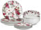ARCA, Set 18 Piatti Coordinati Victoria in Porcellana e Ceramica Decorata, Servizio per 6 Persone, con Piatti Fondi, Piani e da Dessert