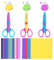 UCEC Kinder Bastelscheren Set, Basteln ab 2 jahre, Inklusive 3 Kinderschere, 3 Papierstanzer, 30 Cardstock, Bastelschere, Schere Kinder, Zickzackschere, Stanzer kinder, für DIY Kunst, Scrapbook