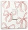 stika.co Pack of 2 Bow Light Switch Sticker Cover Designs - Single Switch - Cute Removable Vinyl Decal for Kids Bedrooms, Nurseries & Playrooms