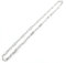 HENKi Plattenkette 60cm lang aus Edelstahl Rostfrei Silber Plättchenkette Steigbügelkette Erbsenkette (6mm)