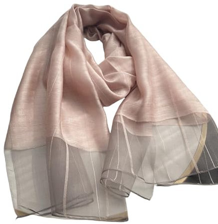 AlHECE Foulard Donna Sciarpa Lunga delle Donne Elegante Seta Wrap Scialle Vintage Hijab Elegante Nero Rosa-F