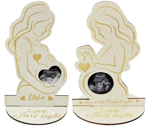 2 Stück Schwangere Mutter-Ornamente, Kreative Holzornamente, Handwerkliche Ornamente, Geschenkornamente, Heimdekorationsornamente