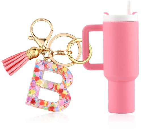 Tmtains Lot de 2 mini porte-gobelets pour porte-gobelet pour porte-clé Stanley Cup drôle et mignon pour femme, b, S