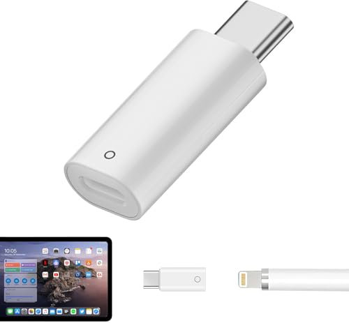 Adattatore USB C per Apple Pencil 1 Generazione | Supporta Bluetooth | Adattatore Ricarica per iPad 10 iPad 11 | Adattatore Penna Compatibile con iPad 10ª Generazione 2022 e iPad 11ª Generazione 2025