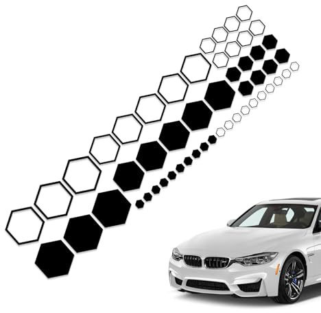 Hexagonal -Aufkleber - Waben Set Aufkleber Hexagon Hexa Honeycomb | Auto Seitenaufkleber Set | Auto Seitenaufkleber Hexagon | Außenzubehör Für Automobil, LKW, Su Vs, Motorrad Spezifikation: