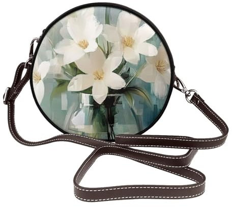 ASDJHFABKY Peinture de fleurs rustiques double face, fleurs blanches, impression bidirectionnelle pour printemps, automne, 6 x 18 x 18 cm, A16, 6X18X18CM