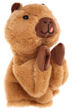 MILISTEN Boxpuppenspielzeug Tierplüschtier Kinderhandpuppe Tierboxhandpuppe Cartoon Puppe Tierhandpuppe Plüschhandpuppe Lustige Puppe Flaum Hellbraun