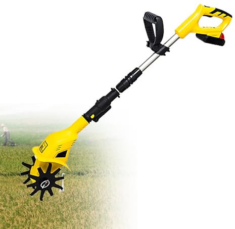 SHEUAO Motobineuse sans Fil (20V),Motobineuse Electrique sans Fil,Motobineuse sans Fil,Motobineuse Batterie,Livré Batterie Et Chargeur,Yellow