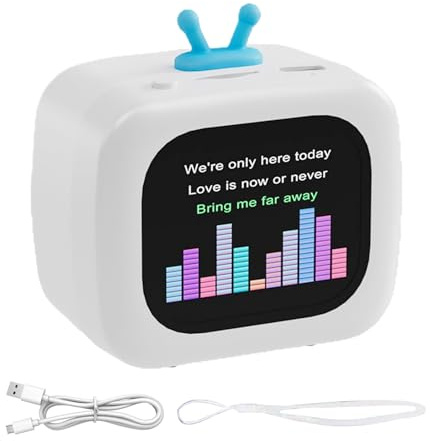 Compact loudspeakerr - Vintage TV Shape Jukebox, Portable Cordless Touch Panel Audio Machine | Multi-Purpose Pocket Television Inspired Sound Device with Deep Bass for Hiking Camping Beach Gym