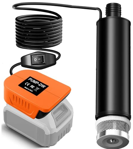 635 GPH Water Pump for Dewalt 20V 60V Battery, Cordless Transfer Pump with Sediment Filter, 100W High Flow Battery Powered Water Pump for Pool, Garden, Tub, Camping Draining (Bare Tool)