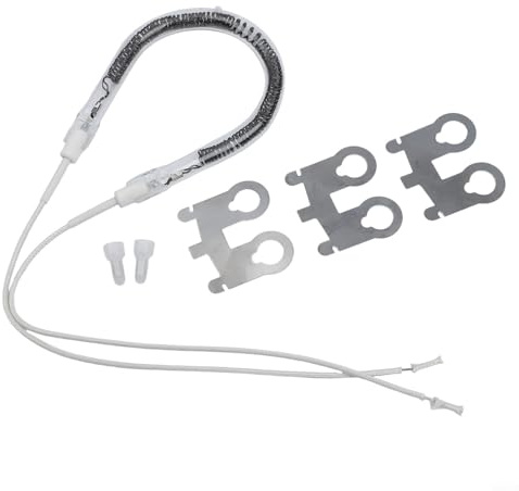 Halogen Oven Heating Element Bulb, 600W-900W Quartz Replacement Lamp for Cooker, Toaster, Dryer, Fast Heat Up to 3000h Life, Clear/Black(600W)