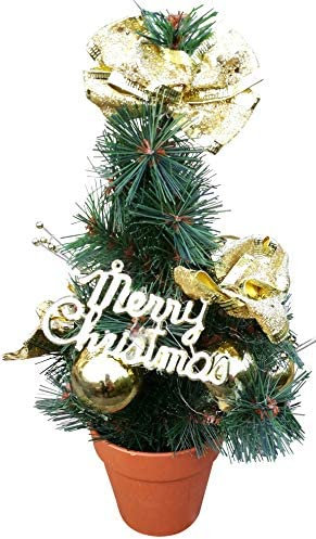 Weihnachtsbaum Künstlich Mini 30 cm Grün Dekoration Gold Kunstbaum Weihnachten Tannenbaum Dekoriert Christbaum Weihnachtsdekoration