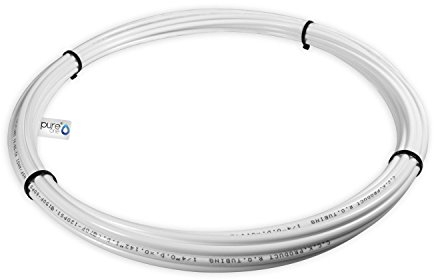 PureOne Systemflex Osmose-Schlauch 1/4 Zoll. Wasserschlauch für Wasserfilter, Kühlschrank, Osmoseanlage | Weiß 1 Meter