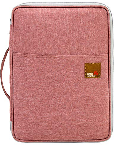 El-fmly Reise-Dokumenten-Organizer, A4-Dokumentenhalter, Reißverschluss, Portfolio-Organizer, tragbare Mappe, Tasche für Büro, Business, Orange