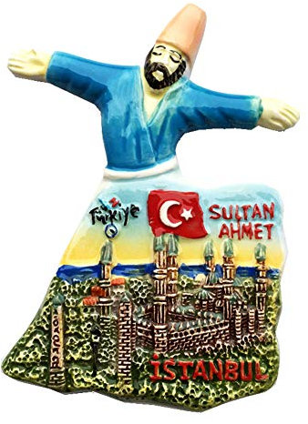 Weekino Sultan Ahmet Camii Istanbul die Türkei Kühlschrankmagnet 3D Polyresin Touristische Stadtreise City Souvenir Collection Geschenk Starker Kühlschrank Aufkleber