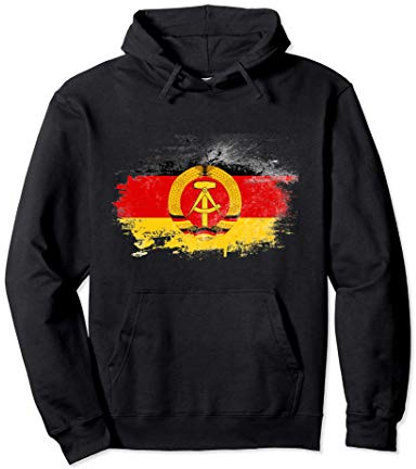 NVA DDR Flagge Emblem Für Einen Ossi Aus Ostdeutschland Pullover Hoodie