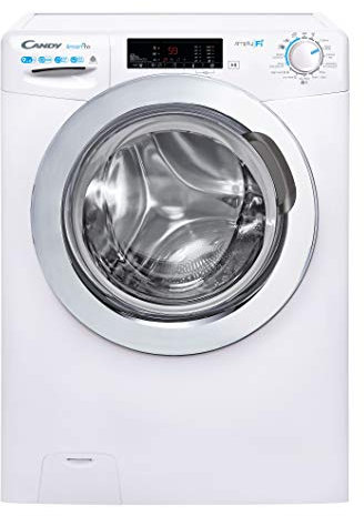 Candy Smart Pro CSOW4963TWCE, Freestanding Washer Dryer, 9Kg Wash + 6Kg Dry, 1400 RPM, WIFI enabled, White with Chrome door