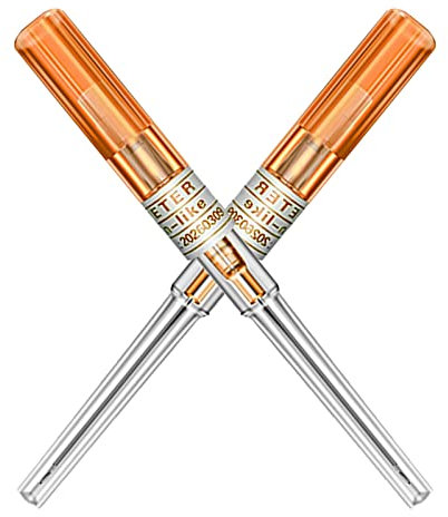 Unihuby 10 Stück 14G Ohr-Nasen-Piercing-Nadeln - Körperkatheter-Nadeln 14 Gauge IV Katheter-Kit für Piercing Start-Kits Body Tattoo-Tools