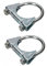 KOTARBAU® - Set di 2 morsetti di scarico, morsetti per tubi a U, fascette di scarico per tubi, per il montaggio di antenne, tubi, morsetto universale per raccordi per tubi, 50mm