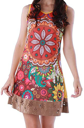 PANASIAM Kleid, farbenfrohe Tunika, aus Baumwolle, in S, M, L und XL, kleine Auflage (Boutiqueware) !