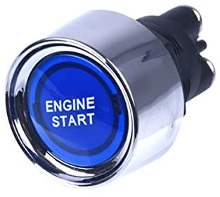 WANGCL Pulsante di Avvio Motore Interruttore momentaneo Pulsante di Avvio Auto 3Pins DC 12v 50A Fit per Auto Barca da Corsa -Blu