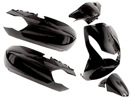 Komplettes Verkleidungsset 6-tlg. in Schwarz Glänzend passend für Peugeot Kisbee 2T/4T – Hochwertige Ersatzverkleidung