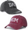 Aeonda Unisex Mom and Dad Cap Baseballkappe, Schwarzer Papa-Hut und roter Mama-Hut, 6 3/4-7 1/2