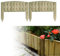 Wooden Log Panel Roll Garden Border Edging Fence Lawen Pressure Treated Fixed Picket Flower Fencing 15cm High Lawn Edging (set of 2 - length 80 cm (2.6 ft))