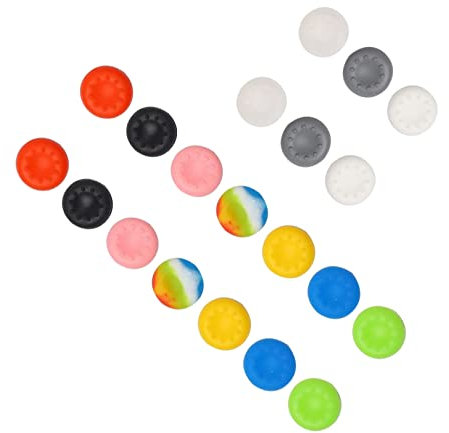 20Pcs Xbox Thumb Grips Cap Cover,Non-Slip Controller Grips in Silicone,Grip Accessory Replacement Parts Protect Joystick Compatible for PS2,PS3,PS4,PS5,Xbox 360, Xbox One,Xbox Series X/S(10 colors)