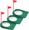 Golf Putting Cup and Flag Putt Training Hole All-Direction Surface Regulation Practice Cups for Men Women Kids Indoor Outdoor Home Office Backyard Golfing (3 Pcs Green Cup with Red Flag)
