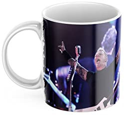 newseny Tasse für Rocker und Fans von Rockband Metallica | Keramik 350 ml (Geschenk Heavy Metal) (Konzert Metallica Name)