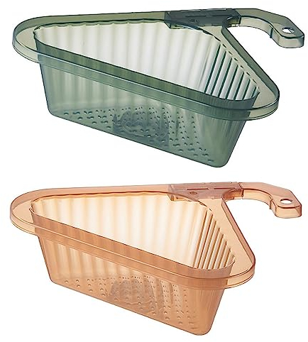 Bafnsiji Küchenabflusskorb, Schwan-Abflusskorb für die Küche, Dreieckiger Waschbecken-Sieb-Korb, Multifunktionaler hängender Filter-Abfluss-Rack für Filter-Küchenabfälle