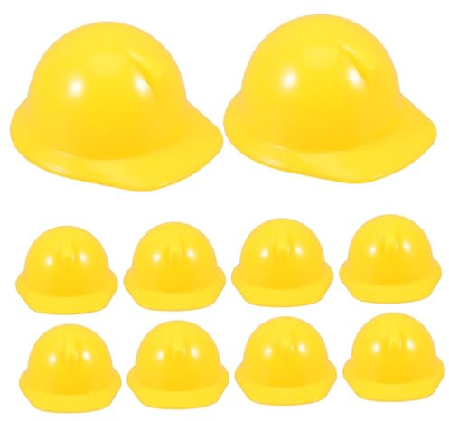 PRETYZOOM 10stücke Mini Bauhelm Kunststoff Mini Sicherheitshelme Für Puppen Partys Und Dekoration Für Kindergeburtstage Und Kreative Bastelprojekte