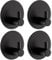 Drenky Ganci Adesivi Bagno 4 Pezzi, Ganci Adesivi Senza Forare Ganci Adesivi Cucina In Acciaio Inox Ganci Adesivi Muro Base rotonda Con Tampone Adesivo Ideale Per Cucine, Bagni, Uffici (Nero)