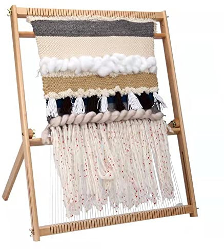 Webstuhl mit Ständer, hölzerner Multi-Craft-Webstuhl für Kunst und Handwerk, Gobelin-Webstühle, extra großer Rahmen, für Webbrettweber, Tapisserie-Kinder, Anfänger