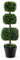 GIANTEX Künstlicher Topiary Baum, 75 cm, mit Topf aus Kunststoff gefüllt mit Zement, immergrün, künstliche Buchsbaum-Pflanze, dreifach quadratisch, für Veranda, Wohnzimmer, Eingangsbereich