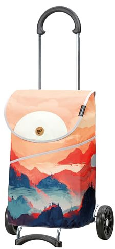 Andersen Einkaufstrolley - klappbar - 46 Liter - belastbar 40 kg - Stahlgestell - mit Kordelzug & Klett - Seiten- & Innentasche - Trolley - Rad Ø 15 cm - Scala Shopper Mix Collection A36