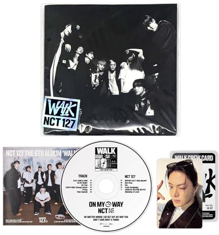 NCT 127-6th Album [WALK] (Poster Ver.) Booklet + CD-R + Photocard + ID Card + 2 Pin Button Badges + 4 Extra Photocards