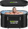 acetek 380L große ovale Eisbad Tonne für Athleten, mehrschichtige tragbare kalte Eisbad Badewann im Freien für Erholung, kalte Ice Bath tub für Mobile Eisbäder 115cm für für Outdoor den Innen