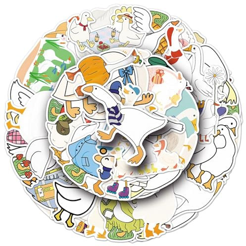 Goose Aufkleber für Laptop(50PCS),Geschenk für Kinder Jugendliche Erwachsene Jungen,Goose Wasserdicht Vinyl Aufkleber Stickers für Auto,Motorräder Fahrrad Gepäck Skateboard Scrapbook