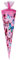 Familando große Schultüte für Jungen und Mädchen Zuckertüte 85cm 6-eckig mit Tüllverschluss zur Einschulung (Schmetterlinge Rosa)