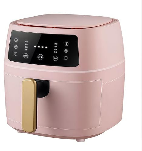 6L Oil Free Air Fryer,Smart Touch Screen Air Fryer, Multifunctional Large Capacity Electric Fryer (Pink, 6L)