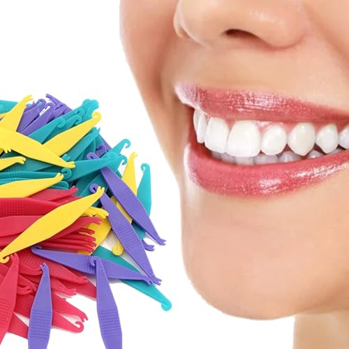 COYUN 20 Stück Kieferorthopädische Elastische, Kunststoff, Zahnspangen Zahnspangen Materialplatzierungs Entfernungswerkzeuge elastischer Seilhaken