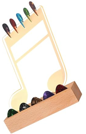 Guitar Pick Mit Farbenfrohen Beleuchtung Revolvierende Gitarren Pick Speicher Rack Holzspeicher Basis Pick Organisationssysteme
