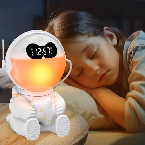 Monemey Tageslichtwecker, Sonnenaufgang Lichtwecker Wecker, Wake Up Light mit 10 beruhigende Klänge in 20 Helligkeit, Sunrise Alarm Clock mit Timer, Wecker für Erwachsene & Kinder