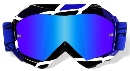 NENKI Lunettes de motocross pour enfants, Lunettes de Protection de sécurité réglables, Lunettes de Ski d 'anti-UV d'anti-buée Coupe-Vent pour Activités Extérieures