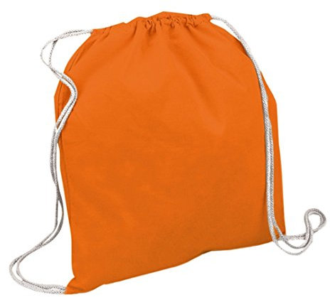 sin4sey 10er Set Baumwollbeutel Turnbeutel Baumwollrucksack Sportbeutel (orange)