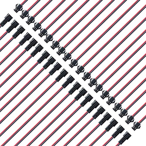BTF-LIGHTING 20 Paar 2PIN SM JST 15cm Kabel Buchse/Stecker für einfarbige LED-Streifen 5050 3528 5630